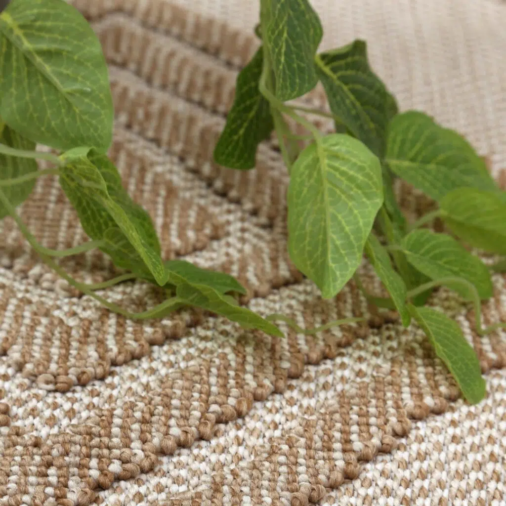 Maldives Modern Indo Outdoor Beige Rug Durable Textured