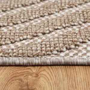 Modern Beige Rug for Indoors/Outdoors, Durable & High-Moisture Resistant