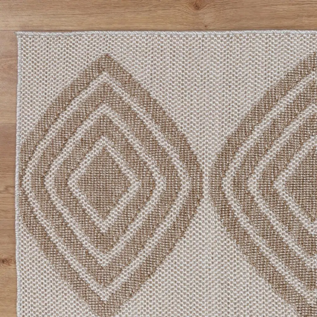 Modern IndoOutdoor Beige Rug Durable Premium