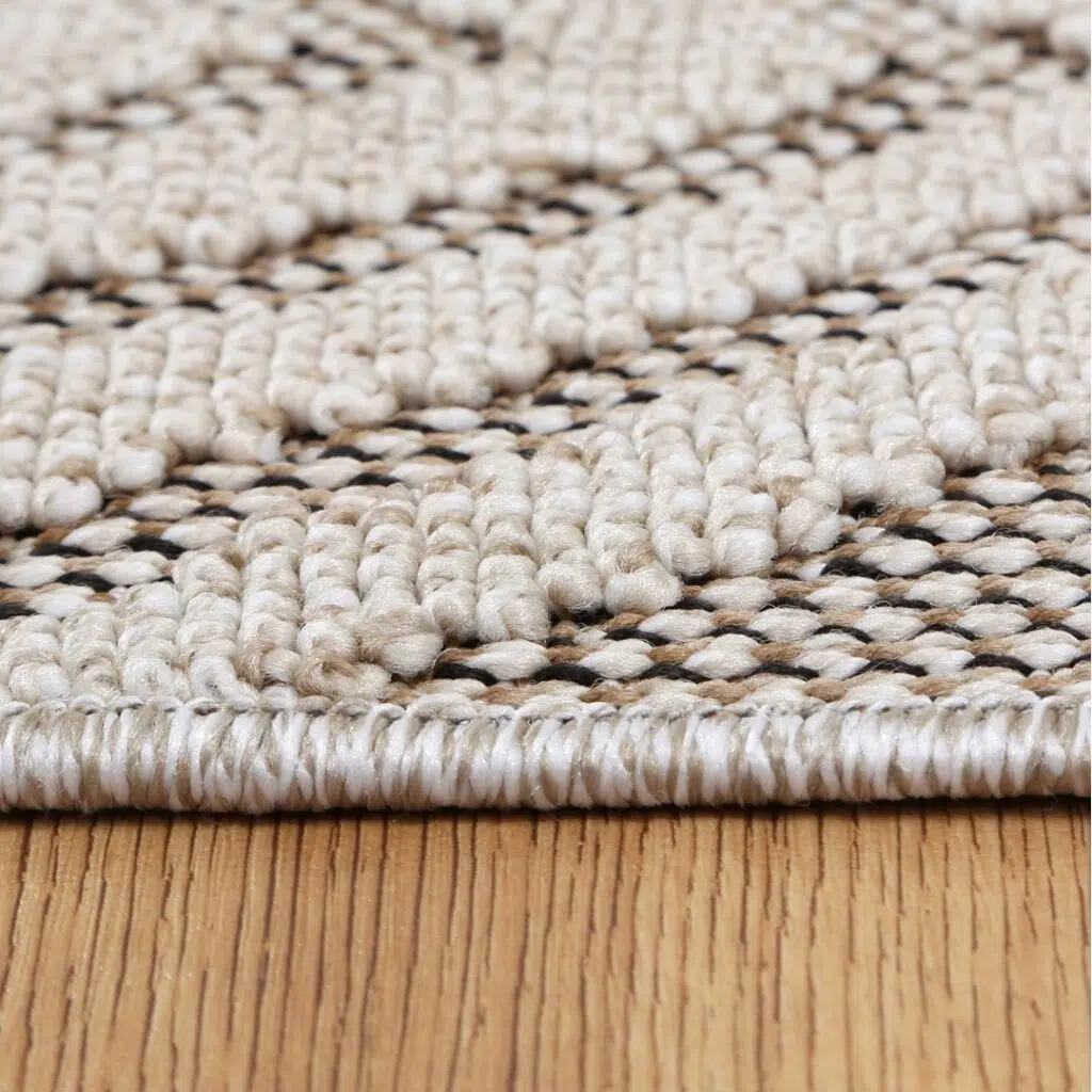 Modern Indoor/Outdoor Brown Rug UV-resistant Polypropylene 6mm Pile