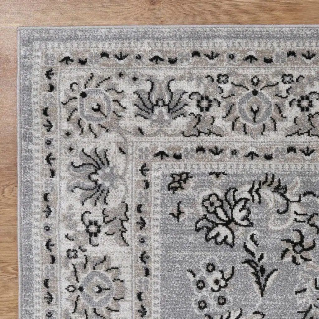 Elegant Grey Traditional Soft Rug with Distressed Design and Luxury Texture for Modern Interior