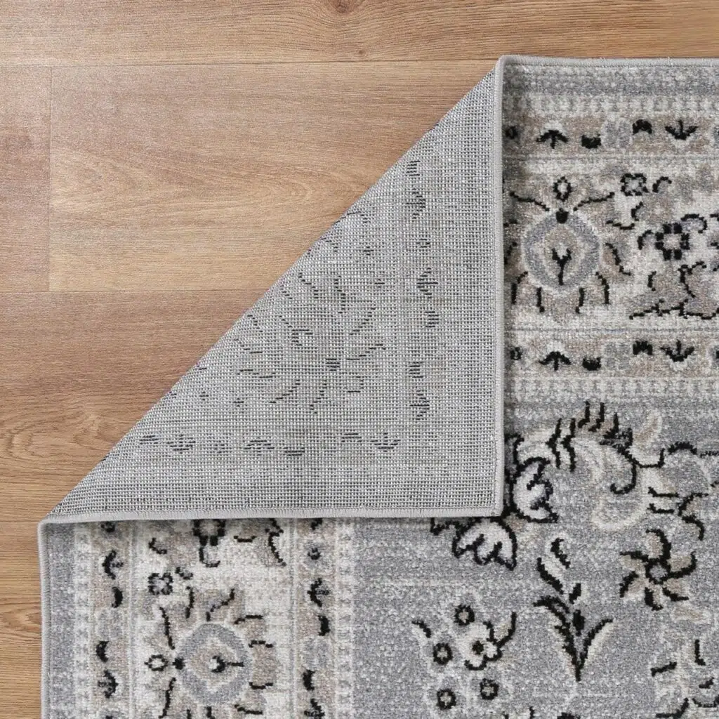 Oporto Hamburg Grey Traditional Soft Rug – Distressed Transitions, Modern Design