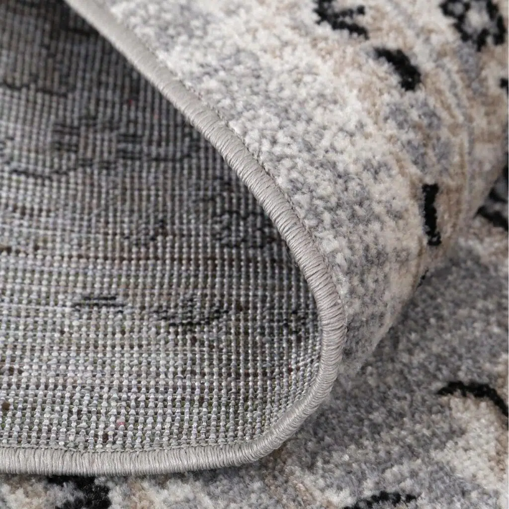 Elegant Distressed Transitions Traditional Soft Rug Premium Polyester Neutral Tones Muted Blues Soft Blush Warm Creams Versatile Sizes