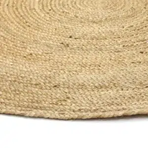 Natural jute round rug handwoven by artisans eco friendly durable rustic charm for any home decor