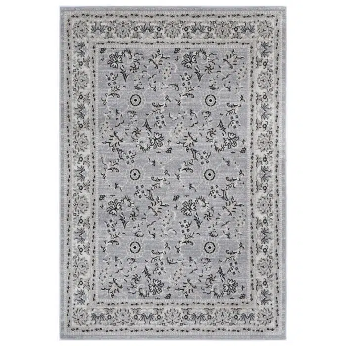 Oporto Hamburg Grey Traditional Soft Rug