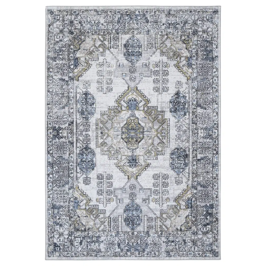 Oporto Taicang Blue&Grey Soft Rug - Modern, Plush, Versatile, 10mm Pile