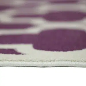 Kids Round Rug Violet Pink Lattice – Safe, Easy Care, Versatile Sizes