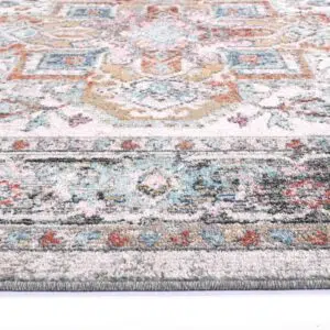 Salsa Yanet Ivory Multi Rug dancing charm vibrant design living room bedroom office easy clean durable polypropylene Turkish made soft reliable comfort