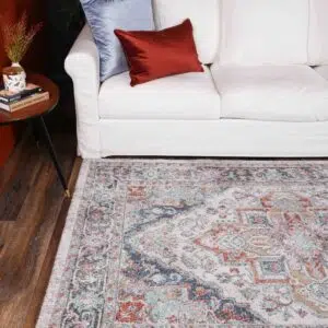 Salsa Yanet Ivory Multi Rug dancing charm vibrant design living room bedroom office easy clean durable polypropylene Turkish made soft reliable comfort