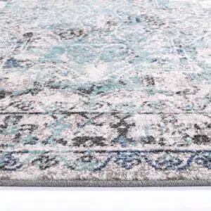 Ivory and blue transitional rug perfect for living rooms bedrooms or workspaces soft 11mm pile easy maintenance