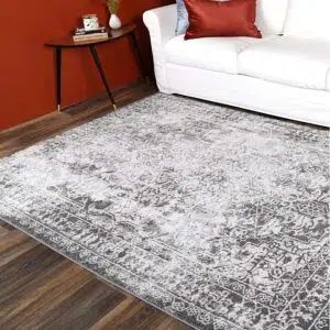 Salsa Carine Ivory Grey Transitional Rug durable polypropylene handmade Turkish craftsmanship perfect size shape selection for any interior style