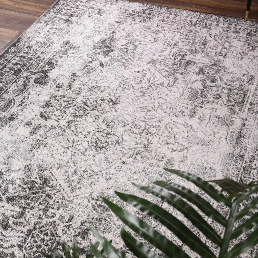 Salsa Carine Ivory Grey Transitional Rug durable polypropylene handmade Turkish craftsmanship perfect size shape selection modern elegant design