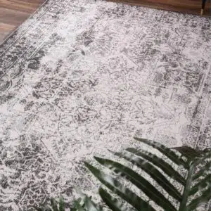 Salsa Carine Ivory Grey Transitional Rug durable polypropylene handmade Turkish craftsmanship perfect size shape selection modern elegant design