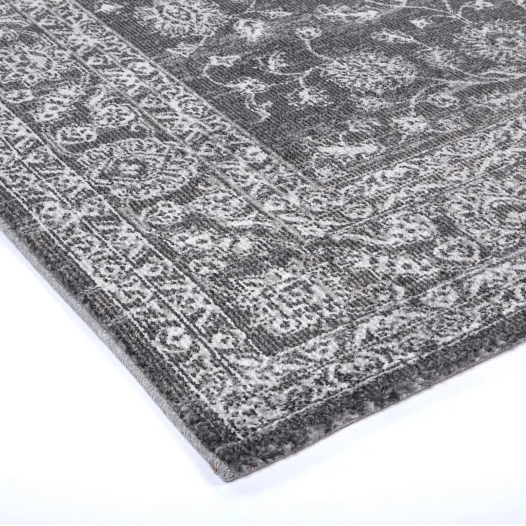 Salsa Dorian Grey Transitional Rug available sizes elegant design power loomed durable polypropylene soft luxurious feel home office use