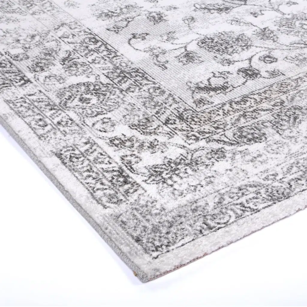 Salsa Serena Grey Ivory Rug - Available Sizes & Shapes, Polypropylene in Turkey, 11mm Pile