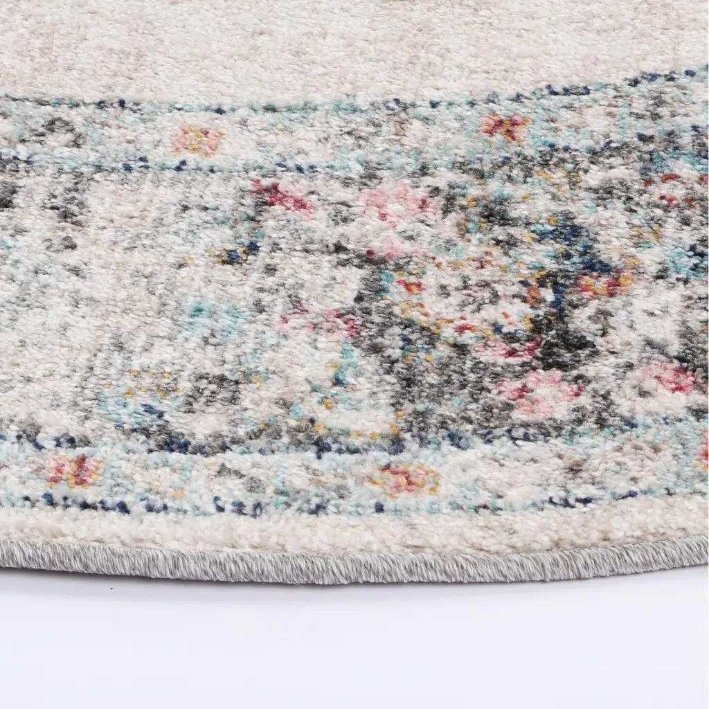 Salsa Brentwood Transitional Cream Round Rug (Polypropylene, Turkish)