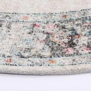 Salsa Brentwood Transitional Cream Round Rug (Polypropylene, Turkish)