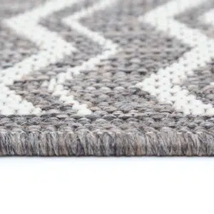 Sisalo Geometric Rug, Brown Beige Cream, Modern Low-Maintain Durable Design