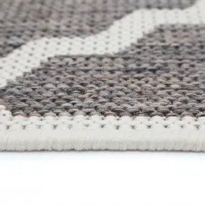 Modern Geometric Rug Grey Cream Durable Neutral Tones