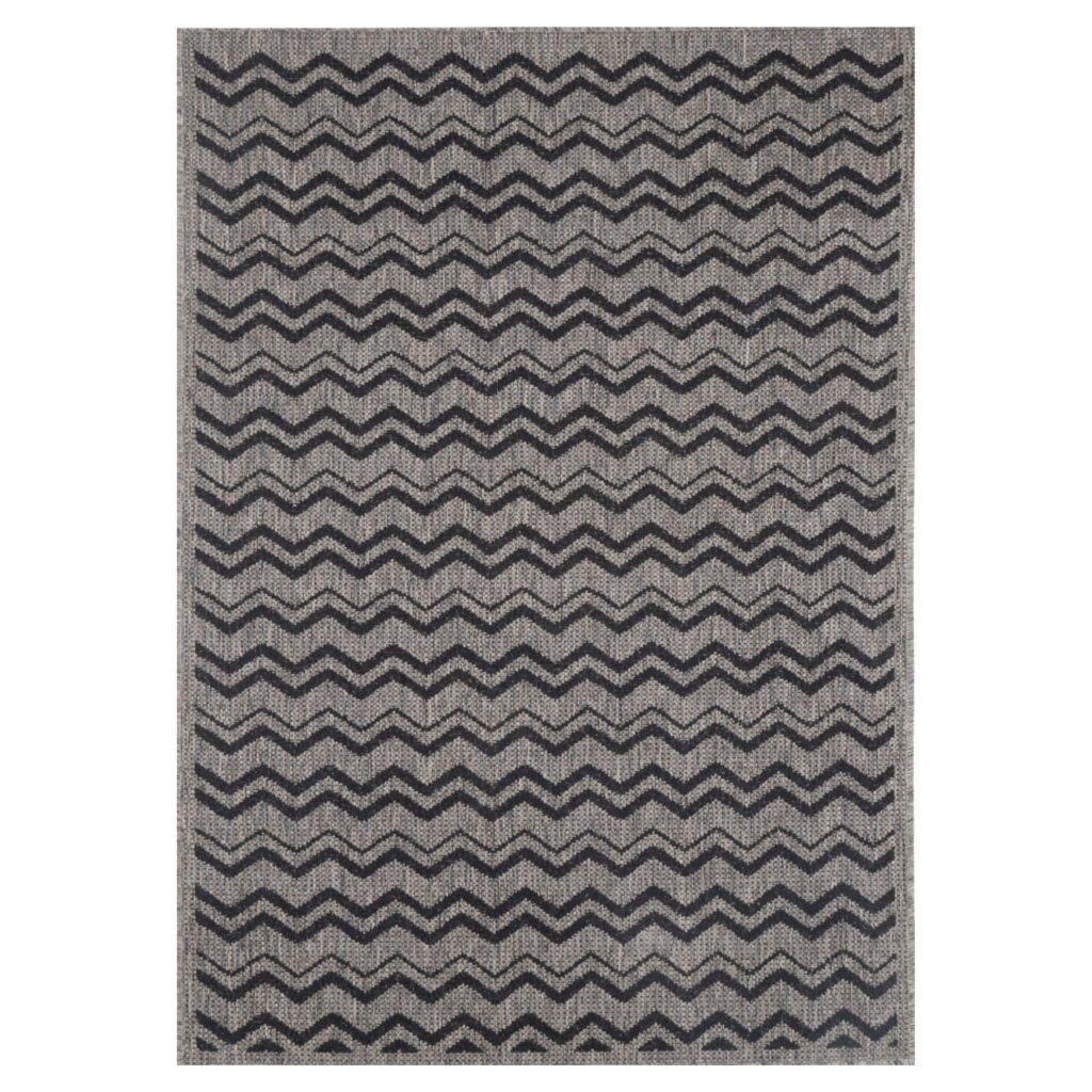 Modern Geometric Rug: Low-Maintenace Neutral Color & Sturdy Construction