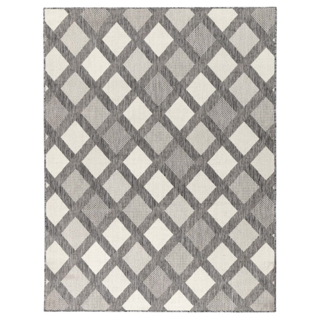 Sisalo Diamond Patterned Rug - Low-Maintain, Neutral, 8mm Pile, Durable