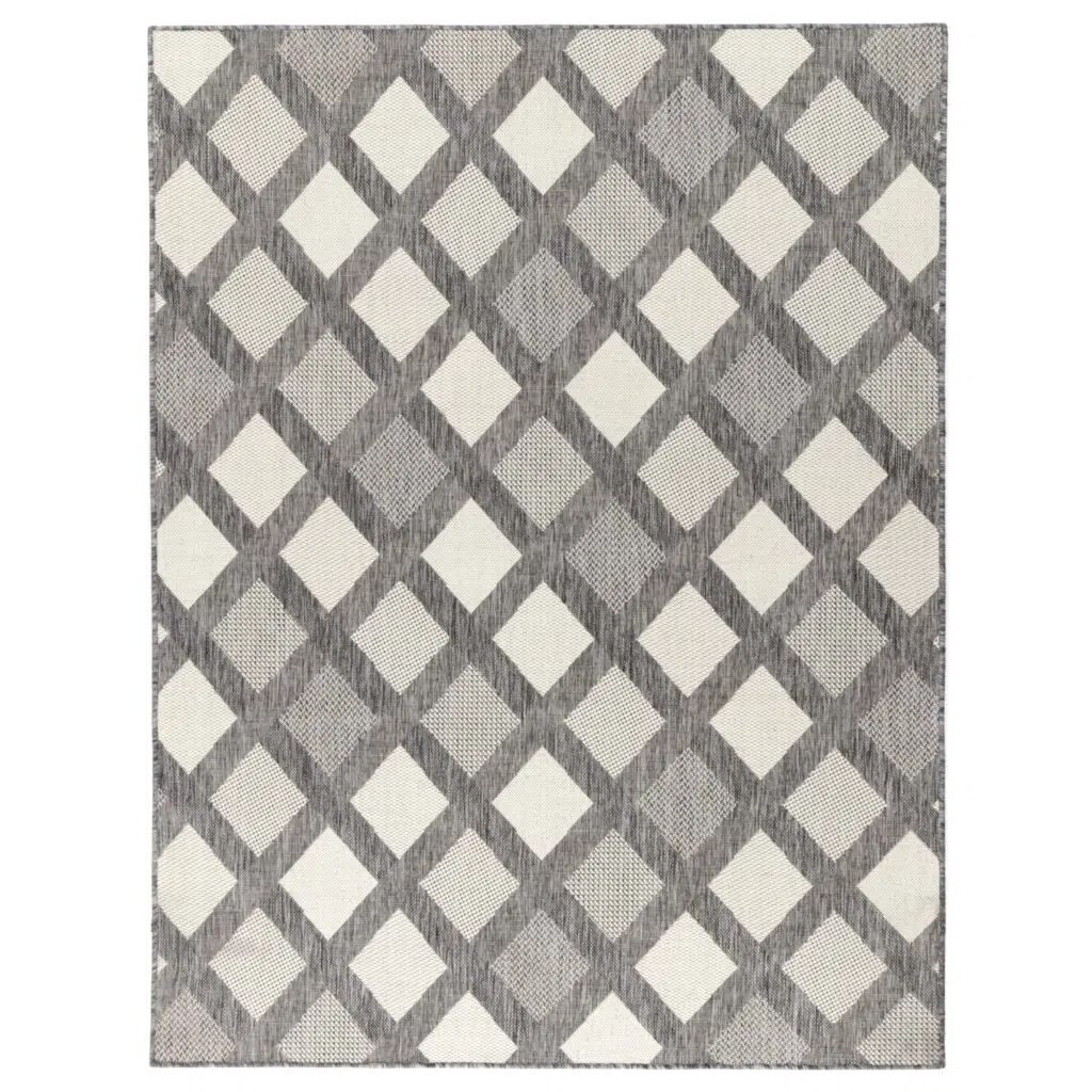 Sisalo Diamond Patterned Rug - Low-Maintain, Neutral, 8mm Pile, Durable