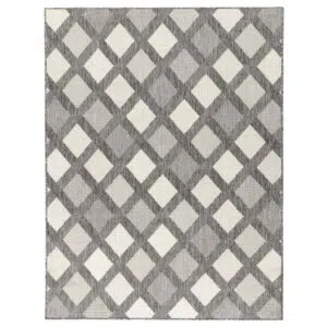 Sisalo Diamond Patterned Rug - Low-Maintain, Neutral, 8mm Pile, Durable