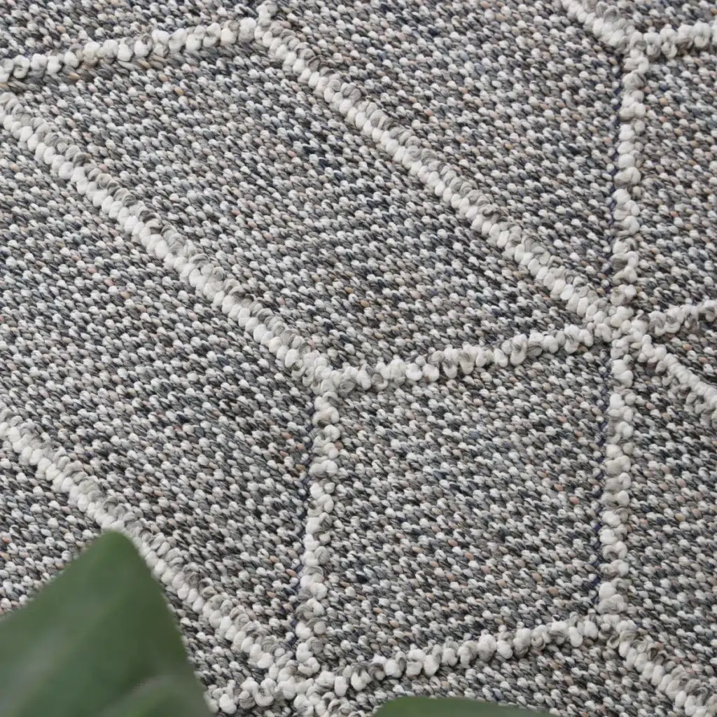Vanuatu Sikua Grey Geometric Flatweave Rug elegant indoor outdoor versatile easy clean soft texture durable high traffic areas