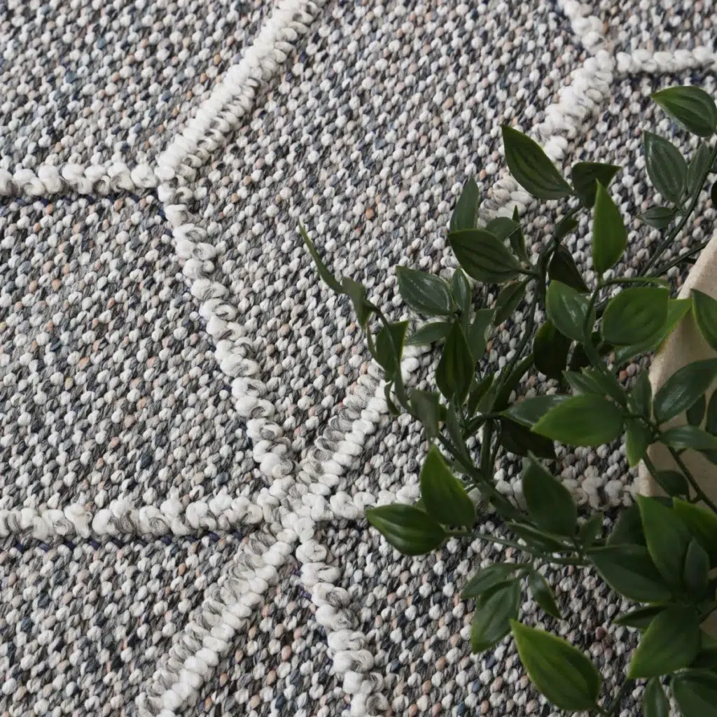 Vanuatu Sikua Grey Geometric Flatweave Rug elegant durable indoor outdoor versatile flatwoven design