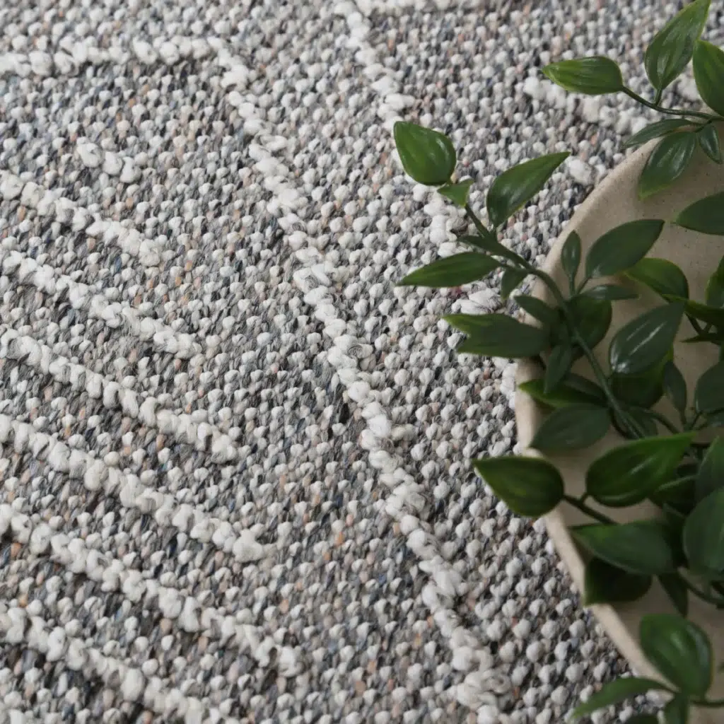 Vanuatu Vouza Grey Geometric Flatweave Rug durable stylish indoor outdoor use easy clean modern design