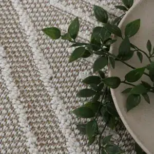 Vanuatu Kenilorea Beige Geometric Flatweave Rug durable easy clean stylish home decor