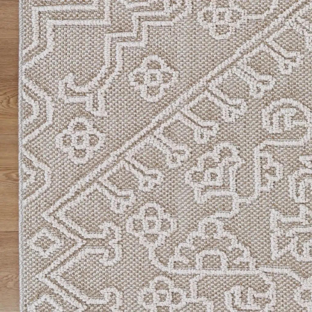 Vanuatu Waita Beige Tribal Flatweave Rug elegant design versatile sizes durable easy to clean modern flatwoven texture