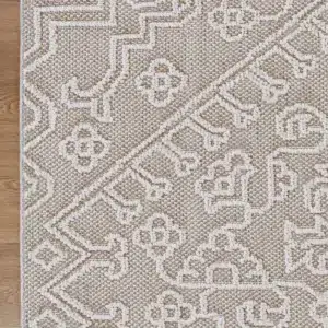 Vanuatu Waita Beige Tribal Flatweave Rug elegant design versatile sizes durable easy to clean modern flatwoven texture