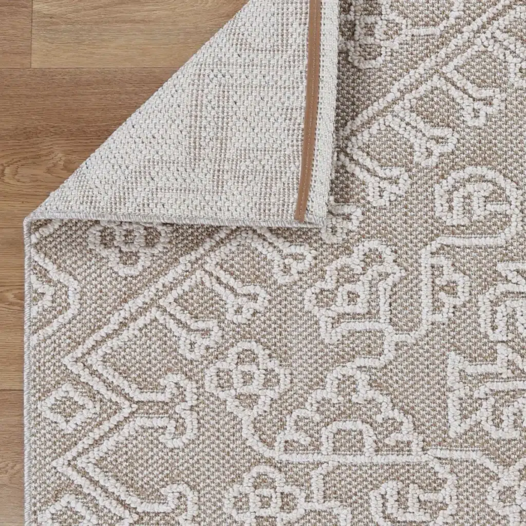 Vanuatu Waita Beige Tribal Flatweave Rug elegant design durable easy to clean versatile sizes for any home setting