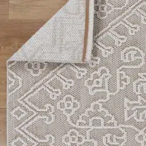 Vanuatu Waita Beige Tribal Flatweave Rug elegant design durable easy to clean versatile sizes for any home setting