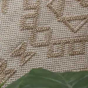 Vanuatu Kilifa beige tribal flatweave rug