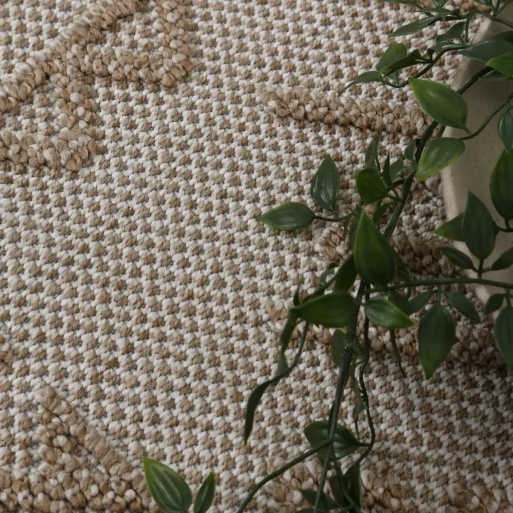 Vanuatu Kilifa beige tribal flatweave rug for modern home decor