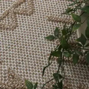 Vanuatu Kilifa beige tribal flatweave rug for modern home decor