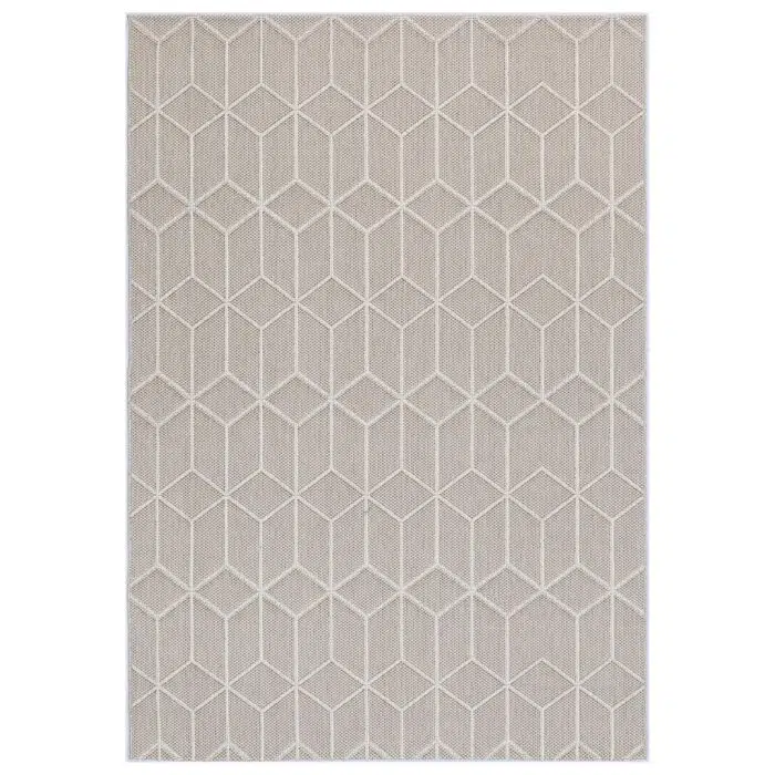 Vanuatu Maemae Beige Geometric Flatweave Rug