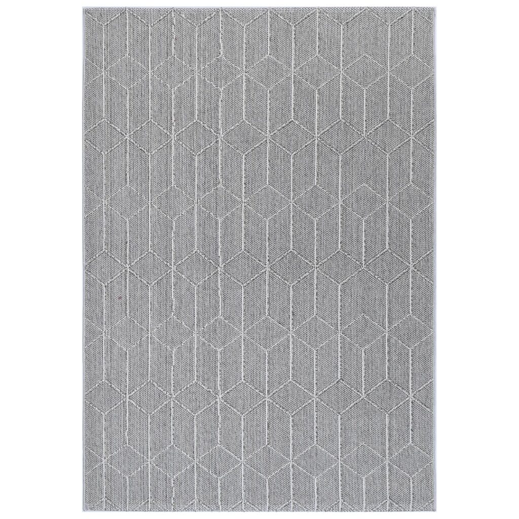 Vanuatu Totori Ash Geometric Flatweave Rug versatile durable design for indoor outdoor use