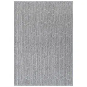 Vanuatu Totori Ash Geometric Flatweave Rug versatile durable design for indoor outdoor use