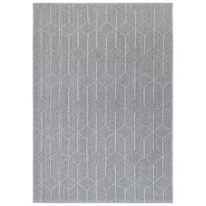 Vanuatu Totori Ash Geometric Flatweave Rug