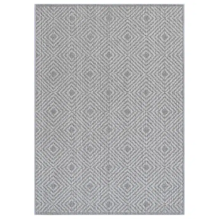 Vanuatu Walasi Ash Geometric Flatweave Rug
