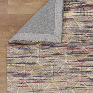 Handcrafted Copacabana Latice Multi Wool Rug with neutral tones and soft felted texture perfect for modern or bohemian decor