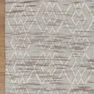 Copacabana Diamond Beige Wool Rug hand loomed soft felted wool polyester blend durable cotton canvas backing flatwoven loop pile music passion neutral tones modern tribal coastal bohemian interiors