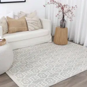 Copacabana Diamond Grey Wool Rug hand loomed in India soft felted wool blend adds warmth and sophistication to any room durable cotton backing ensures longevity