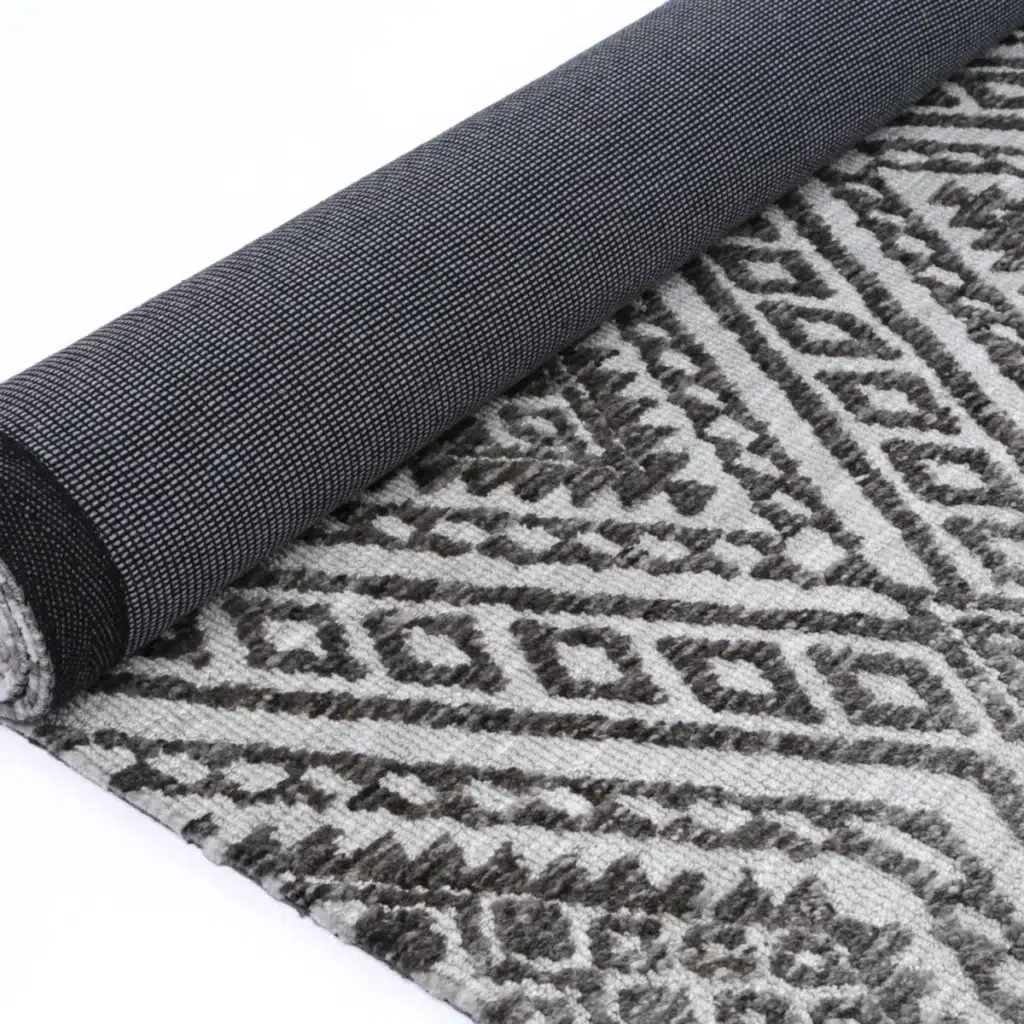 Amritsar Majitha Grey Cotton Blend Rug hand tufted polyester durable backing timeless elegance soft resilient pile