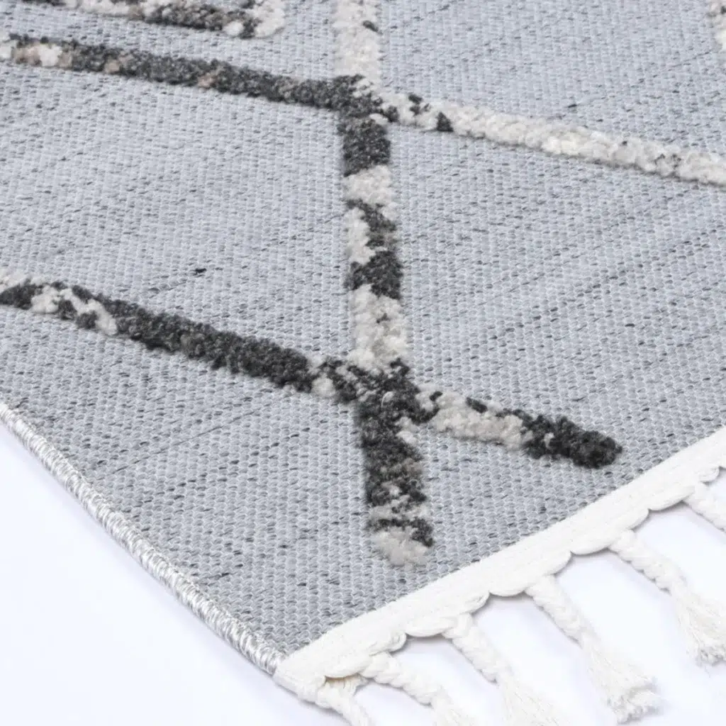 Ares Meliac geometric grey taupe rug modern design durable easy care stylish living room decor