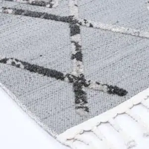 Ares Meliac geometric grey taupe rug modern design durable easy care stylish living room decor