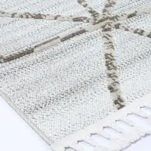 Ares Agros geometric cream beige rug modern design durable polypropylene easy clean living room decor